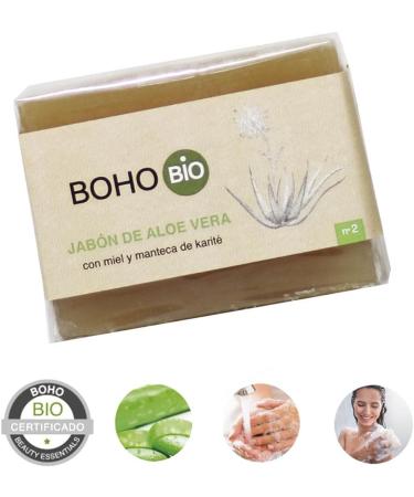  boho BOHO Organic Aloe Vera Soap with Honey and Shea Butter 6110 in Pastille Size 100 g. - Buy Online on GoSupps.com
