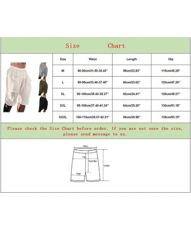 MALAIDOG Men's Baggy Fit Linen Shorts - Grey, X-Large | Casual Summer Beach Cotton Soft Knee Length Outdoor Pants - Buy Online on GoSupps.com