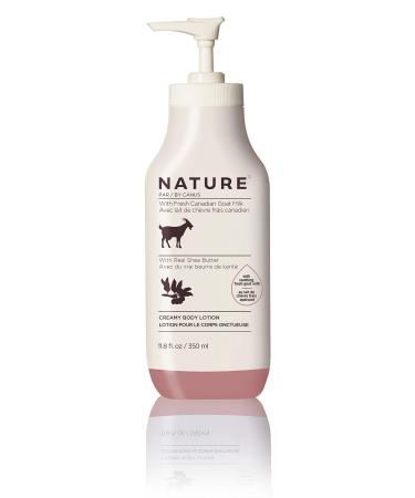 Nature By Canus Creamy Body Lotion, Shea Butter, 11.8 Oz, With Smoothing Fresh Canadian Goat Milk, Vitamin A, B3, Potassium, Zinc, and Selenium