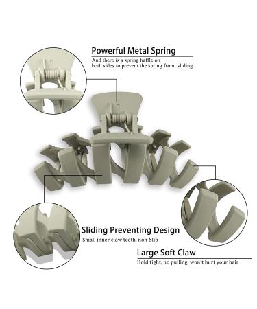 Matte Large Hair Claw Clip - 4.5 Inch Non-Slip Claw for Thick or Thin Hair - Strong Hold - 5 Colors - Women/Girls Accessory - Buy Online on GoSupps.com