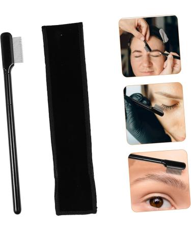 PLAFOPE 1 Set Eyelash Comb Eyelash Grooming Tool Lash Separator Lash Tools for Extensions Brow Brush with Bag Metal Mascara Comb Woman Wooden Handle Single Sided Beauty Comb - Buy Online on GoSupps.com