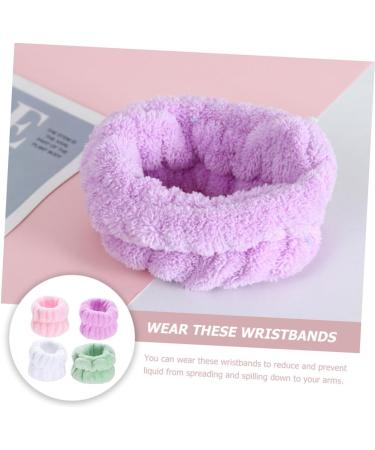 Healeved 4 Pairs Wristband Bow Washing Headband Wrist Washband Shower Hair Band Makeup Sweatband Washing Hair Band Wrist Bands Beauty Headband Supple Wrist Strap Miss Plush Jewelry Soft - Buy Online on GoSupps.com