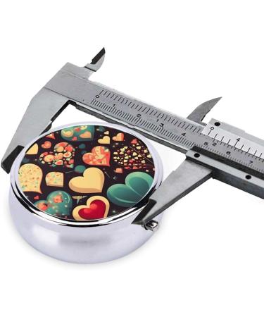 Heart Crush Flower Round Pill Box | 3 Compartment Portable Travel Organizer for Easy Medication Management - Buy Online on GoSupps.com