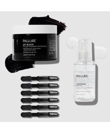 Color Pigment Refresher Mask Shine Kit Semi Permanent Hair Color Depositing Conditioner 8.5 Oz Jet Black