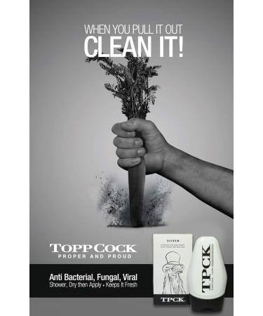 TPCK ToppCock Silver Leave-On Hygiene Gel - 90ml (Pack of 2) | Odor Neutralizer & Moisturizing Body Hygiene for Men - Buy Online on GoSupps.com
