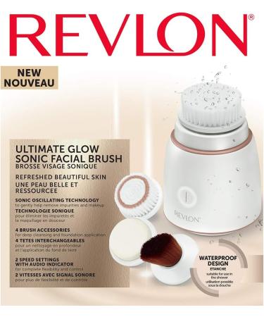 Revlon Ultimate Glow Sonic Facial Brush - RVSP3538UKE | Clean & Makeup - Buy Online on GoSupps.com