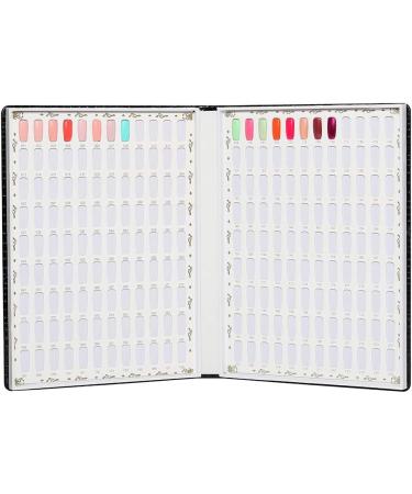 Rfeeuubft 216 Colours Nail Tips Display Book DIY Nail Art Shows Gel Colour Card Chart Painting Display Board Black - Buy Online on GoSupps.com