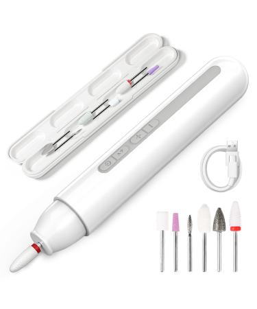 TOUCHBeauty Electric Nail File Cordless Electric Manicure Pedicure Kit with 6 Accessories 15000RPM Rechargeable Professional Nail Sander with Magnetic Storage Box