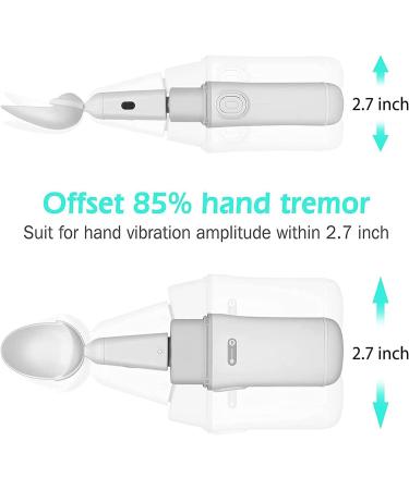 Parkinson Spoon Portable Smart Stabilizer Spoon with Fork 360 Assisted Feeding Spoon with Self Stabilizing Portable Replaceable Meal Head for Arthritis Parkinson's Patients or Tremors Sufferers - Buy Online on GoSupps.com