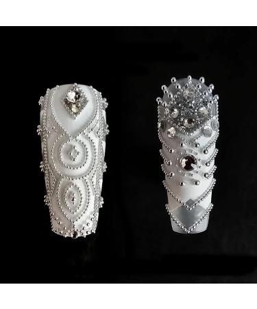 FEIlei 1 Bag Nail Art Mini Metal Beads Micro Caviar Nails Beads 3D Nail Art Decorations Silver - Buy Online on GoSupps.com