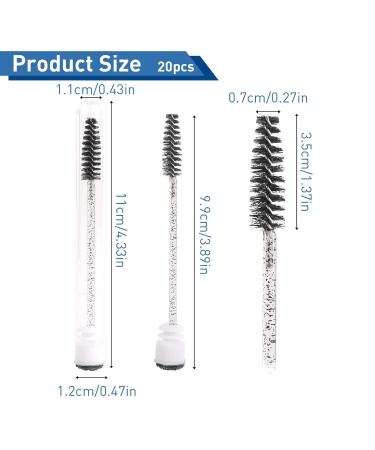 20 Pcs Disposable Mascara Brushes & Wands Set - Eyelash & Eyebrow Makeup Tool | Perfect for Extensions & Cleaning - Buy Online on GoSupps.com