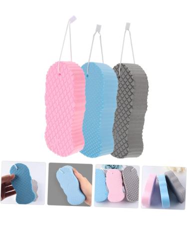 Buy Hemoton 3pcs Exfoliating Bath Sponge Set - Loofah Shower Pouf & Cleaning Tools for Dead Skin Scrub - International Shipping Available - Buy Online on GoSupps.com