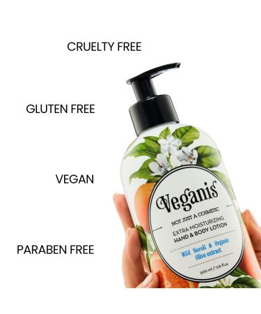 VEGANIS Body Lotion for Dry Skin Nourishing & Hydrating Formula with Wild Neroli & Organic Olive Softening Moisturizer For Hands Smooth & Soft Skin 17 6 Fl Oz - Buy Online on GoSupps.com