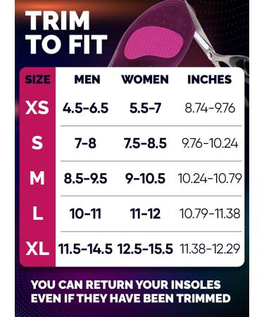 Running Gel Insoles for Men and Women - Shock Absorbing, Reduce Muscle Soreness, Prevent Plantar Fasciitis - Purple M (Men 8.5-9.5) - Buy Online on GoSupps.com