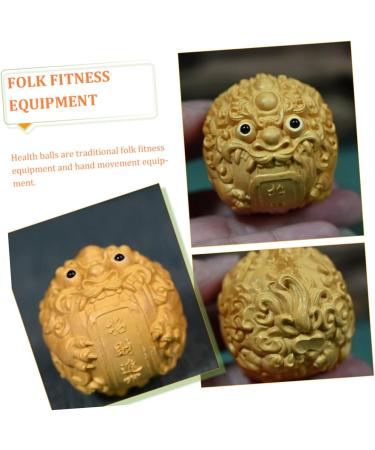 Premium Healeved Bagua Ornament - Peach Wood Pi Yao Tea Pet Kylin Statue | Chinese Feng Shui Decor & Fitness Tool - Buy Online on GoSupps.com