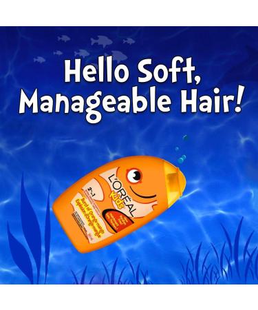 L'Oreal Paris Kids Shampoo and Conditioner Orange Mango 2 in 1 Paraben Free Extra Gentle Dermatologist Tested Tear-Free 265 ml Orange Mango 2 in 1 - Buy Online on GoSupps.com