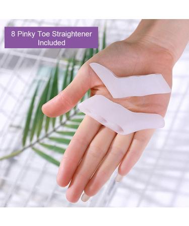 Pinky Toe Separator 8-Pack | Gel Little Toe Spacer for Toe Pain Relief - Buy Online on GoSupps.com