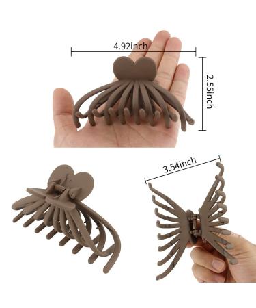 Canitor 4.9 Extra Large Hair Clips Claw Clips for Thick Hair - 4Pcs Neutral Color Matte Jumbo Clips for Women & Girls - Non-slip Jaw Clips - Mother's Day Gift - Buy Online on GoSupps.com