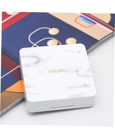 JECOMPRIS Mini Container Case for Contact Lenses White Eyes Mini Cleaning Kit with Square Stand Ideal Lensetui for Travel & Storage - Buy Online on GoSupps.com