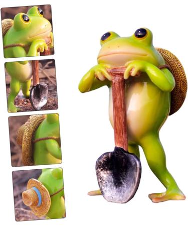 Zerodeko Cute Frog Ornament Greenery Decor Mini Toy Outdoor Decor Figurines for Outdoors Synthetic Resin - Buy Online on GoSupps.com