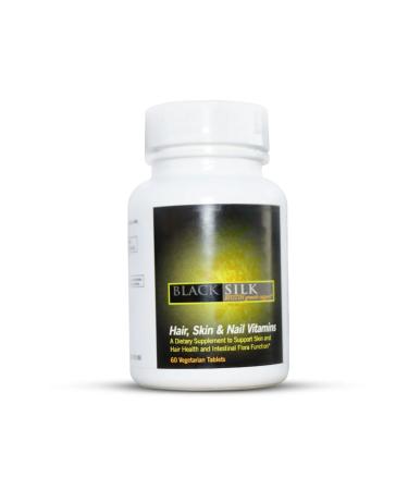 BLACKSILK Vegetarian Hair Skin & Nail Biotin Vitamins No GMOs Gluten & Effective 60 - Capsuls Biotin 2000 mcg with Calcium & Vitamin C