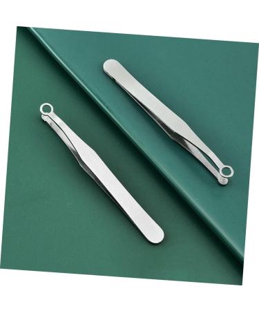 Ipetboom Round Nose Hair Clip Tweezers Set - Facial Hair & Beard Grooming Tools for Men & Women - Stainless Steel Nasal Trimmer & Eyebrow Clipper - Buy Online on GoSupps.com