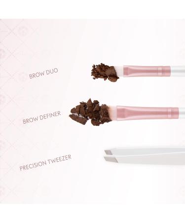 Buy Luvia Eyebrow Brush Set - Vegan Prime Brow Kit with 3 Cosmetic Brushes & Tweezers - International Shipping Available - Buy Online on GoSupps.com