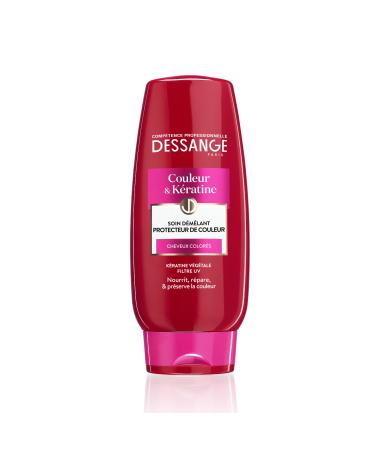 Dessange - Color & Keratin Detangling Treatment - Enriched with Vegetable Keratin - For Colored Hair - Preserves Shine and Color - 3 Products Shampoo Mask Serum