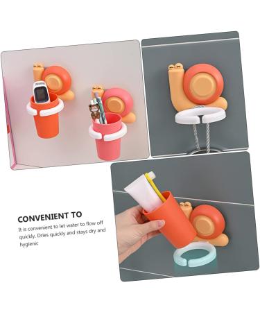 Cartoon Toothbrush Holder Set for Kids - Wall-Mounted Snail Design & Brushing Kit | Fun Bathroom Supplies - Buy Online on GoSupps.com