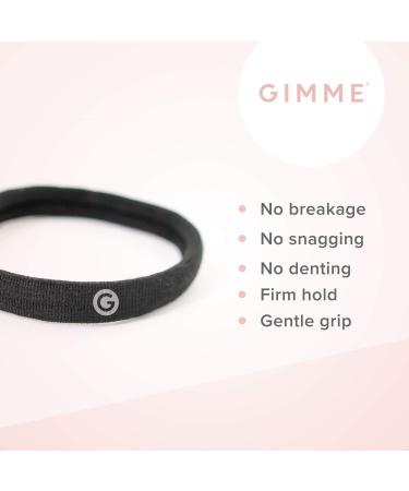 Gimme Beauty Long & Curly Fit Hair Ties - Black Onyx - Seamless Microfiber Elastics - 6 Pack Hair Bands for All Day Hold and No Damage - Buy Online on GoSupps.com