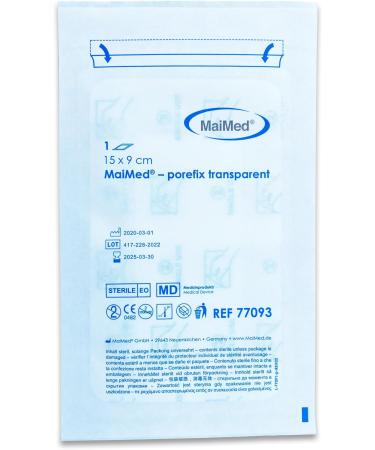 69Care Sterile Waterproof Transparent Plaster 15x9 cm - Sensitive Self-Adhesive Wound Dressings - Individually Packed 25 Pieces for Injury Coverage - Buy Online on GoSupps.com