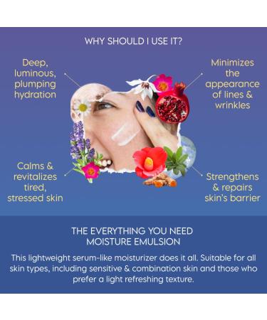 Moonkissed Restorative Moisture Emulsion | Hydrating Anti-Aging Face Moisturizer | Reduce Fine Lines & Wrinkles | Paraben & Cruelty Free Skincare | 1.69oz - ier Beauty - Buy Online on GoSupps.com