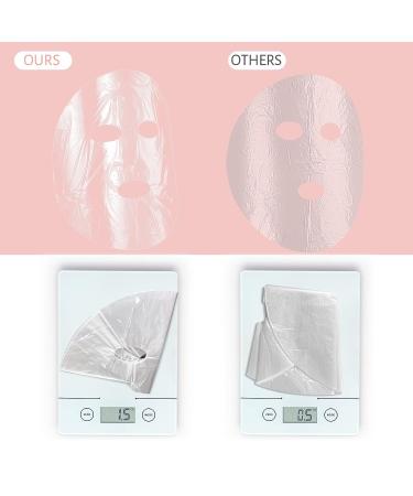 200 Sheets Facial Plastic Mask | Transparent Moisturizing Face Mask Sheets for Skin Care & DIY Spa | Disposable & Adhesive | Premium Facial Cling Film - Buy Online on GoSupps.com