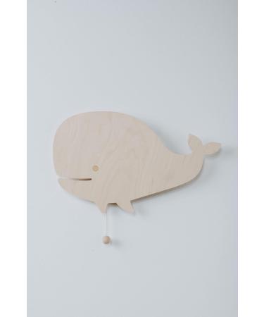 Bo Baby's Only Whale Wall Lamp - Night Light for Baby Room | FSC Certified Wooden Lamp | Battery-Powered Kids' Night Lamp | 25 000 Hours of Soft Glow - Buy Online on GoSupps.com