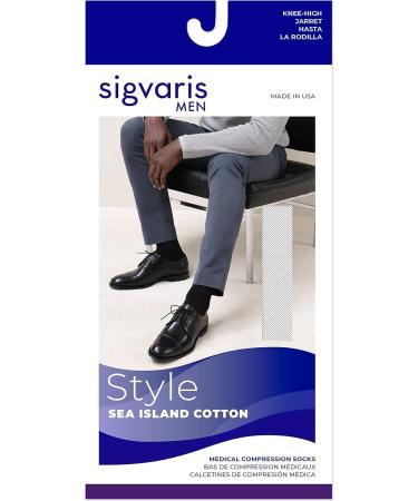 Buy Sigvaris Sea Island Cotton Closed Toe Calf Socks - Black LS | Comfortable Breathable & Durable - International Shipping Available - Buy Online on GoSupps.com