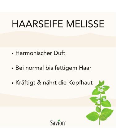  Savion Savion Melisse Plus Soap for Normal to Oily Hair Vegan Palm Oil Free 170g - Buy Online on GoSupps.com