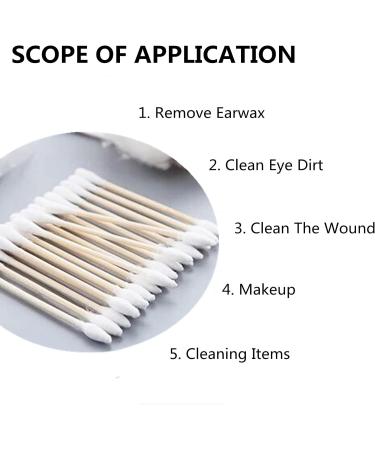 ZHIYE 600 Bamboo Cotton Buds | Biodegradable & Eco-Friendly | Makeup Cleaning & Ear Swabs - Buy Online on GoSupps.com
