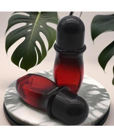 2pcs 50ml Glass Roller Ball Bottles - Refillable Perfume & Essential Oil Containers - Large Black Roller Bottles for Deodorant - Buy Online on GoSupps.com