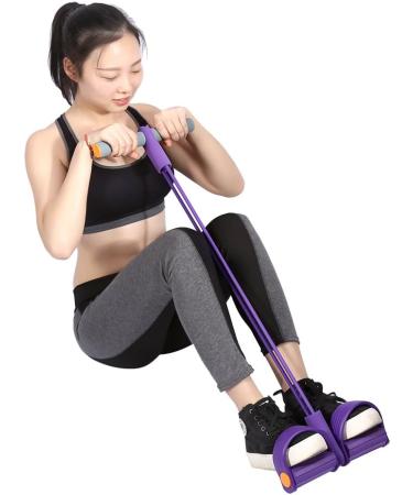 GOTOTOP Tube Pedal Puller - High Strength Elastic Abdomen Expander for Home Gym Workouts | Fitness Equipment for Sit-Ups Arm & Waist Training (Red - Buy Online on GoSupps.com