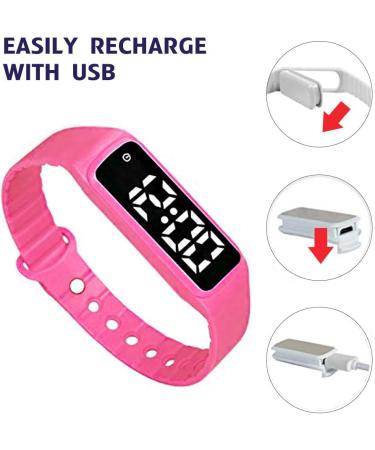 8 Alarm Vibrating Clock - Medical Reminder & Timer - Large Pink | Rose Red - Perfect for International Shipping - Buy Online on GoSupps.com