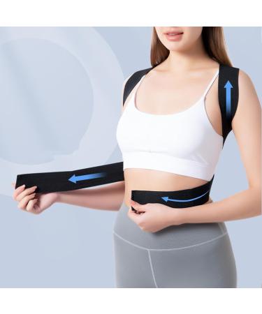 Walbest Posture Corrector for Men & Women - Adjustable Back Support Brace for Pain Relief & Comfort - Black - Buy Online on GoSupps.com
