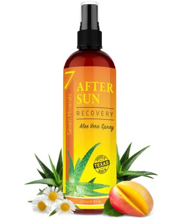 NEW After Sun Solar Recovery Spray with Aloe Vera - For Skin & Face with Instant Sunburn Relief. Unlike Regular Aftersun Spray  Ours Is Made From Freshly Cut Texas Aloe. With Mango & Chamomile (12 Oz) - Buy Online on GoSupps.com