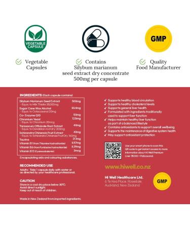 Hi Well Premium Liver 35000+ Policosanol 33.4mg 60Vegetarian Capsules - Buy Online on GoSupps.com