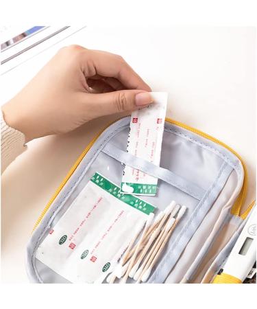 Surakey Mini First Aid Bag - Portable Medication Storage for Travel Sports Camping & Home - Small Yellow Emergency Bag - Buy Online on GoSupps.com