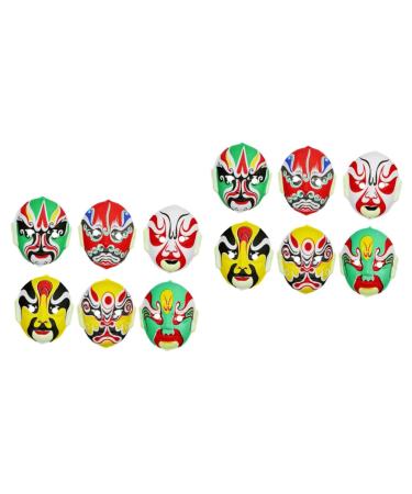 Aboofan Japanese Accessories 12 STK Chinese Opera costume Halloween-Masks Cosplay Wall Decorations Party Halloween-Accessories clothing Opera mask Set deliveries