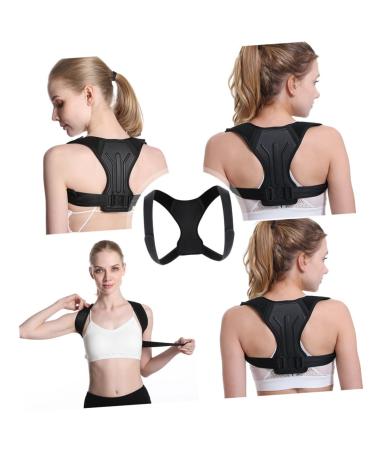 FOMIYES Belt Straightener Upper Brace Shoulder Support Belt Clavicle Support Brace Adjustable Posture Brace M Black