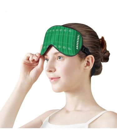 Rugby American Football Field Sleep Mask | Adjustable Strap Blindfold for Men & Women | Blocks Light for Night Travel & Nap - Buy Online on GoSupps.com