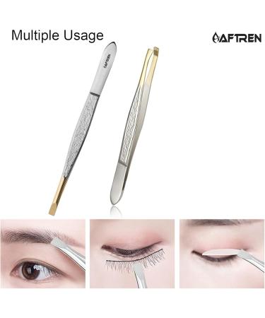Professional Eyebrow Tweezers Facisl Hair Removal Stainless Steel Precision Slanted Tweezer Eyebrows Plucking Ingrown Hair Tweezers for Women Men Girls - Buy Online on GoSupps.com