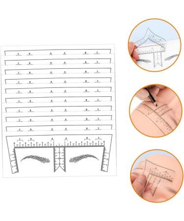 Healeved 10Pcs stickers eyebrow ruler for measurement eyebrow mapper marker eyebrow ruler tool scale - Buy Online on GoSupps.com