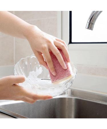 Seaweed Sponge Double-Sided Sponge Wipe Cleaning Non-Stick Pan No Sand Pad Absorbent Scouring Dishwashing Sponge Rag Black 8PCS - Buy Online on GoSupps.com